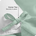 thumbnail image 5 of Bare Home Organic Cotton Duvet Cover Set, 300 Thread Count, Percale Weave, King/Cal King, Willow, 5 of 5