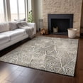 thumbnail image 6 of Addison Rugs Mayfield Washable Transitional Diamond Beige Rectangle Rug, 9' x 12', 6 of 6