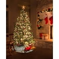 thumbnail image 5 of Hello Fall Christmas Tree Skirt 36 Inches Large Christmas Skirt Tree, Pumpkins Vegetable Orange Plaid Rustic Tree Skirt Christmas Decorations for Fireplace Party Holidays Indoor Outdoor, 5 of 7