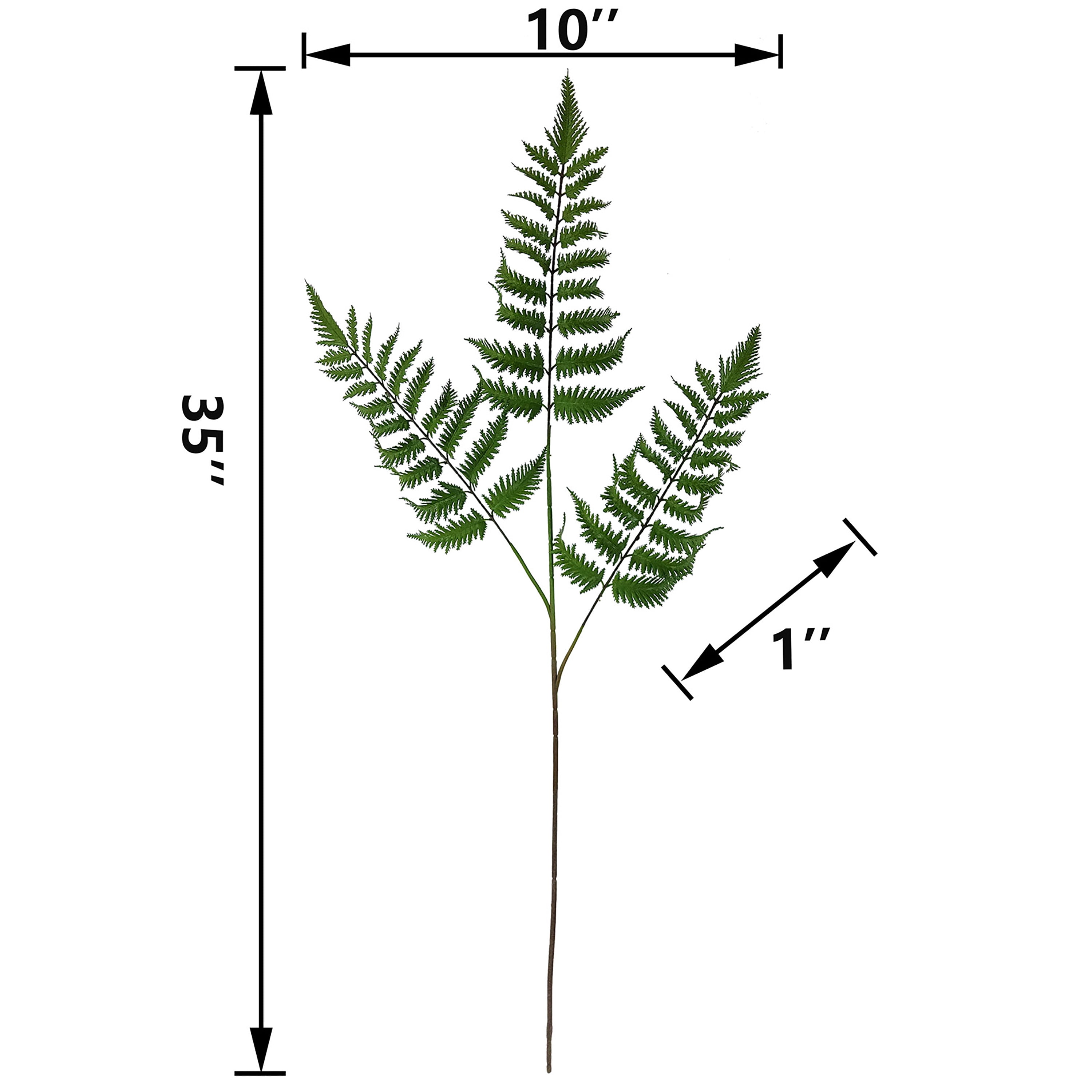 Mainstays 35" Artificial Green Fern Stem, Pot Not Included.