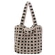 thumbnail image 1 of Bolso Hombro Felpa Con Asa Superior para Mujer Bolsos Invierno (cuadros Caqui), 1 of 9