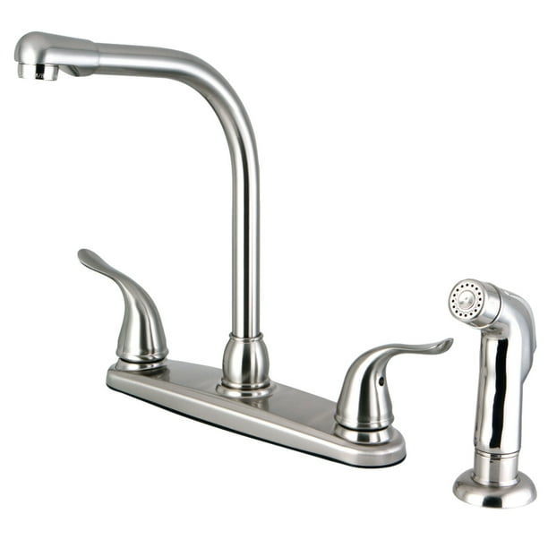 Kingston Brass FB2758YLSP Centerset Kitchen Faucet, Brushed Nickel