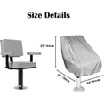 thumbnail image 2 of 6 Pack Boat Cover, Outdoor Waterproof Pontoon Captain Boat Bench Chair Cover, Chair Protective Covers, 2 of 4