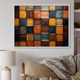 thumbnail image 2 of Designart "Earth Colors Tiles in Colorful Patterns VI" Oversized Geometric Framed Wall Art - Bohemian Multicolor Boho Mosaic Entryway Framed Wall Art, 2 of 7
