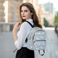 thumbnail image 6 of Fashion Quilted Backpack for Women Lightweight Travel Daypack Casual Bag for Shopping Travel Small Geese and Daisies M, 6 of 7