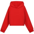 thumbnail image 2 of Girls Long Sleeve Loose Fit Pullover Hooded Sweatshirt Casual Fashion Soft Athletic Tops With Pocket,6-12 Months 12-24 Months 2t 3t 4t 5t 6t 7t 8t 9t Children Red 2-3 Years, 2 of 6