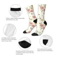 thumbnail image 3 of Disketp Floral Unisex Crew Socks Lightweight Breathable Ventilation Ankle Socks, Mid-calf socks for Daily, 3 of 6