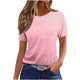 thumbnail image 1 of Camiseta de Manga Corta de Verano para Mujeres Delgada Moda Casual Impresa No Estructurada Cuello Redondo Mujer Manga Corta Tops Casual, 1 of 4