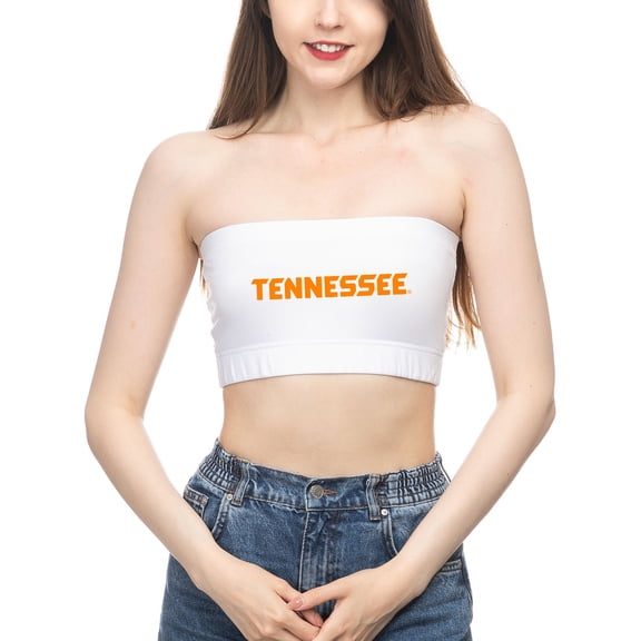 Women's ZooZatz White Tennessee Volunteers Bandeau Tube Top