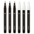thumbnail image 2 of KINGART® PRO Extra Fine Point Acrylic Paint Pen Markers, Black & White, Set of 6 (3 each), 2 of 9
