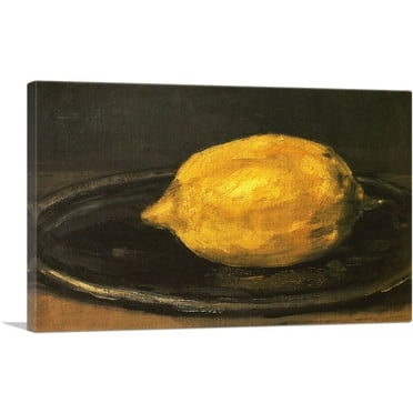 ARTCANVAS The Lemon 1880 Canvas Art Print by Edouard Manet - Size: 26" x 18" (0.75" Deep)