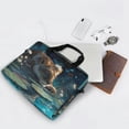 thumbnail image 5 of 16" Laptop Briefcase, Detachable Anti-Slip Shoulder Strap, Multi-Compartment Work Travel Bag Resting Lion, 5 of 8