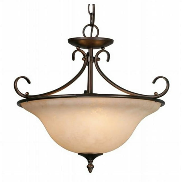 Golden Lighting 8606-SF RBZ Homestead Rubbed Bronze Convertible Semi-Flush
