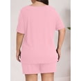 thumbnail image 5 of Daystry Womens Plus Size Pajama Sets 2 Piece Summer Short Sleeve Tops Shorts with Pockets for Lounge Sleepwear L-4XL, 5 of 9