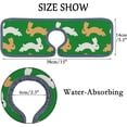 thumbnail image 4 of 3 Pcs SKYSONIC Faucet Absorbent Mat Rabbits On Green Washable Counter Drying Pads Behind Faucet for Kitchen Bathroom, 4 of 7