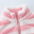 thumbnail image 4 of Kids Fleece Winter Vest Warm Cotton Striped Jacket Outwear for Boys Girls Ub-Pink-(2-3 Years), 4 of 8