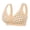 Beige, variant on Women Plus Size Front Closure Bra U-Back Wireless Breathable Wide Strap Everyday Bra