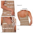 thumbnail image 4 of Camisa con tirantes finos y cuello en V para mujer, informal, holgada, transpirable, con estampado de rayas, para verano, 4 of 5