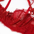 thumbnail image 4 of Varsbaby Sexy Unlined Balconette Demi-Cup Underwire Lace Bra, 4 of 6