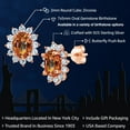 thumbnail image 2 of Gem Stone King 2.72 Ct Oval Ecstasy Mystic Topaz 18K Rose Gold Plated Silver Earrings, 2 of 6