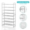 thumbnail image 2 of Fuleadture 4 Tier Shoe Organizer for Bedroom Closet in home-(Silver), 2 of 7