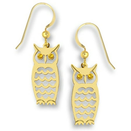 Gold Tone Laser Cut Textured Owl Earrings Made In The Usa 1733 Gold Tone Laser Cut Textured Owl Earrings Made In The Usa 1733