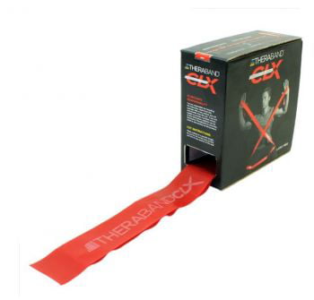 25 Yd Box Medium Red OFFICIAL TheraBand CLX Resistance Band with Loops 