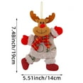 thumbnail image 2 of 5Pcs Fabric Christmas Doll under $5! Xqxayjr Fabric Christmas Doll Ornaments, Dancing Elderly Snowmen Deer Bears Figurines, Hanging Festive Home Decor, Soft Plush Holiday Party Decorations, 2 of 5