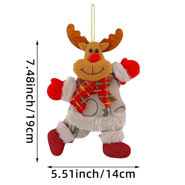 Decoraciones de Navidad para el Hogar Decoración de Navidad Muñeca Colgante Regalo de Colgante Hombre Viejo Muñeco de Nieve Ciervo Oso Muñeca de Tela Colgante Pequeño Regalos de Navidad Únicos