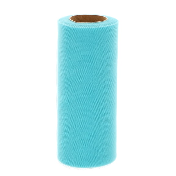 unbranded Stud Roll of Decorative Tulle Table Decoration Fabric Bride 2250x15cm Blue