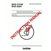 Brother BAS-311HN BAS-326H Pattern Sewer Owners Instruction Manual