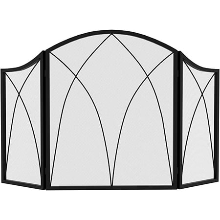 

Three Panel Basic Arch Fireplace Screens