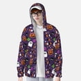 thumbnail image 4 of Sigee Halloween Sweet Candy Print UPF50+ Men's Sun Protection Hoodie Shirt SPF UV Shirt Long Sleeve Fishing Outdoor Lightweight, S-3XL, 4 of 9
