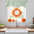 thumbnail image 3 of Sage Green Thin Lines Tie Up Valance Curtains for Windows, Kitchen Curtains Window Treatments, Modern Striped Minimalist Short Window Shades Valances for Bedroom Bathroom Cafe 42"x12", 3 of 8