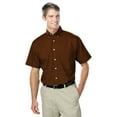 thumbnail image 1 of BlueGeneration Mens Short Sleeve Easy Care Poplin - Chocolate Medium Solid, 1 of 1