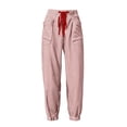 thumbnail image 5 of Gytharion Women's Stripes Cuffed Pants Drawstring Elastic Waist with Pockets Casual Loose Trousers, 5 of 8