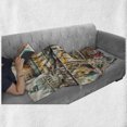 thumbnail image 6 of Travel Soft Flannel Fleece Throw Blanket, Collage of Various Views of Venice City with Canal Palace Travel Theme, Cozy Plush for Indoor and Outdoor Use, 60" x 80", Multicolor, by Ambesonne, 6 of 6