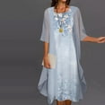 thumbnail image 1 of CHOK Robes pour Mère de la Mariée Ensemble Deux Pièces pour Femmes Robe Midi à Imprimé Floral avec Cardigan en Mousseline de Soie Formelle de Fête Sans Manches Grande Taille Robes d'Invitée de Mariage pour Femmes 2024 Tenue de Villégiature, 1 of 8