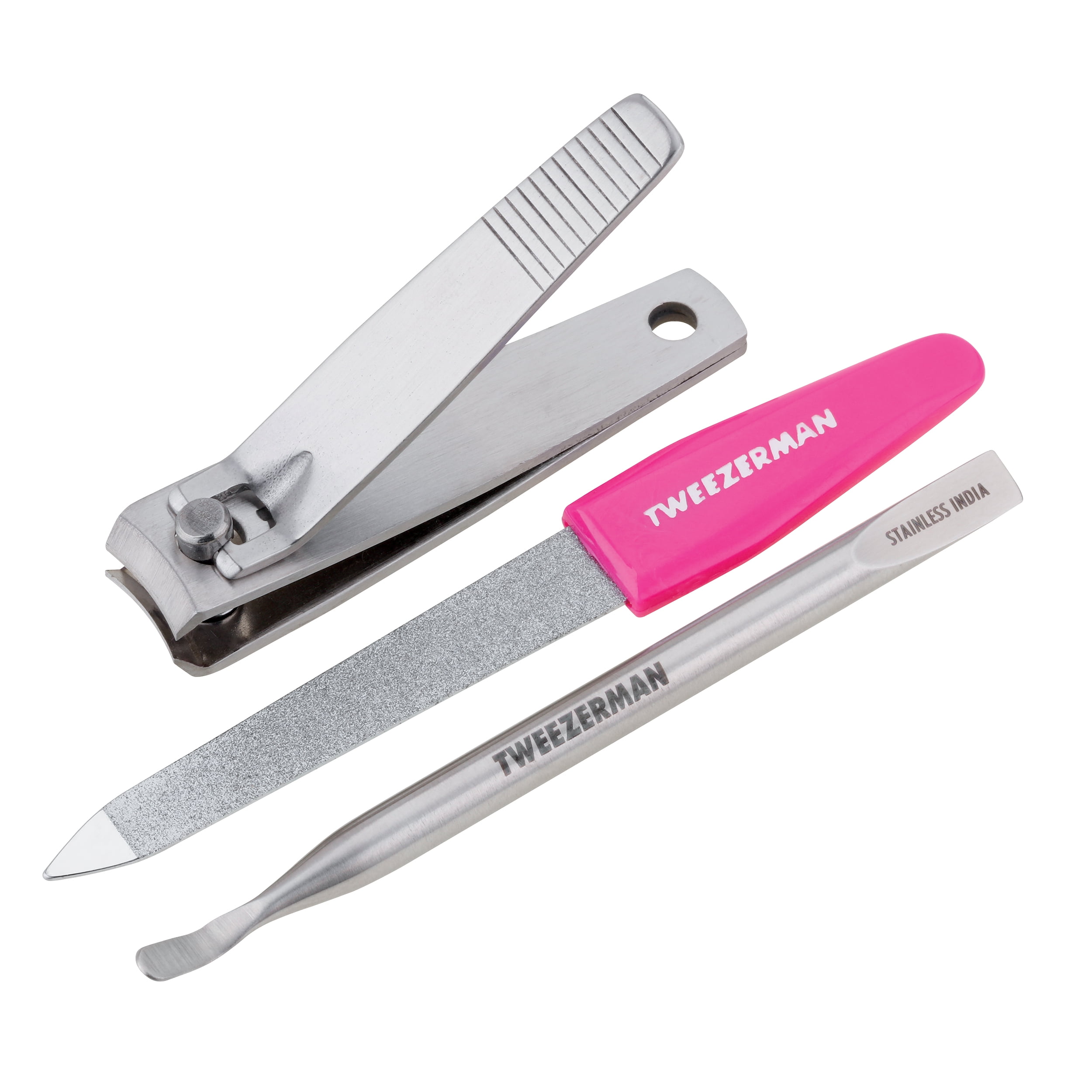 Tweezerman Mini Manicure Kit with a Nail Clipper, Nail File & Nail Pushy