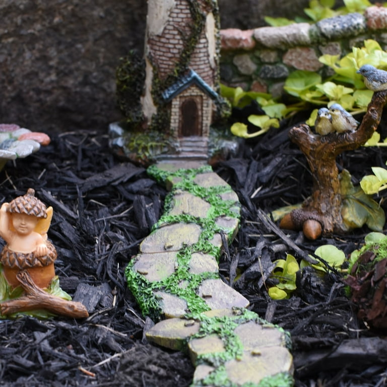 Miniature Curved Stone Walkway Fairy Garden Path Mini Dollhouse Decor Accessory Miniature Curved Stone Walkway Fairy Garden Path Mini Dollhouse Decor Accessory