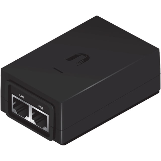 Inyector de corriente Ubiquiti Networks, 2 puertos Ethernet, PoE. Ubiquiti Networks POE-48-24W-G 63Ghz 48V 24 Watts