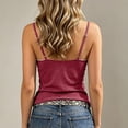 thumbnail image 4 of idosla Women's Polka Dot Cami Y2k Lace Trim V Neck Spaghetti Strap Cute Bow Camisole Trendy Going Out Tank Top (Brick Red, L), 4 of 7