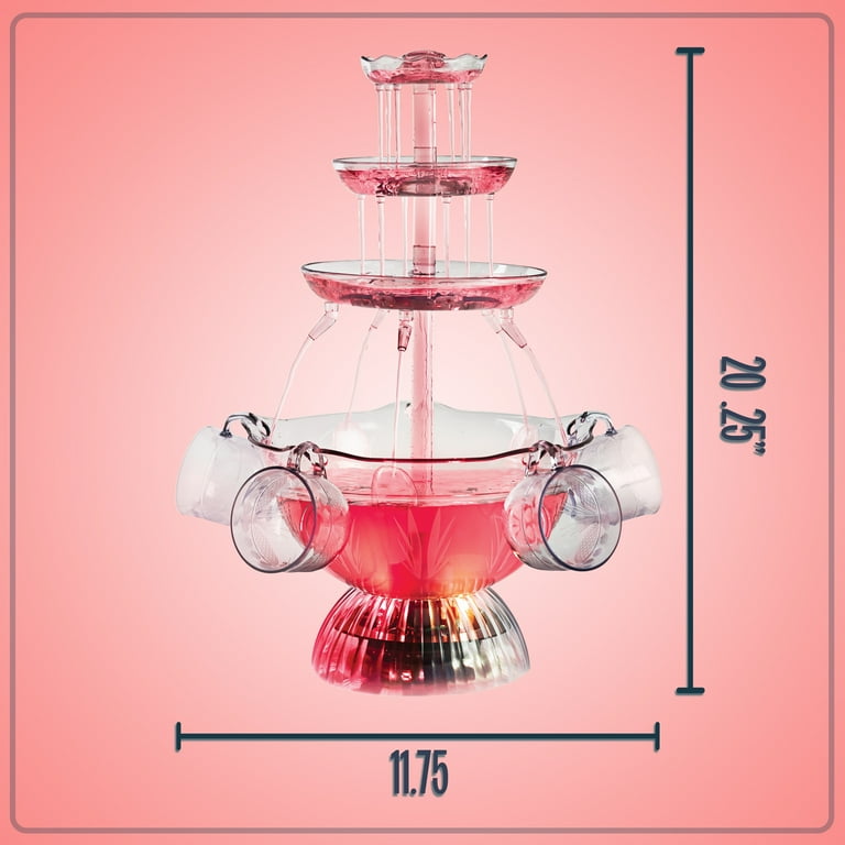 Nostalgia LPF1501PK Vintage Collection Lighted Party Fountain