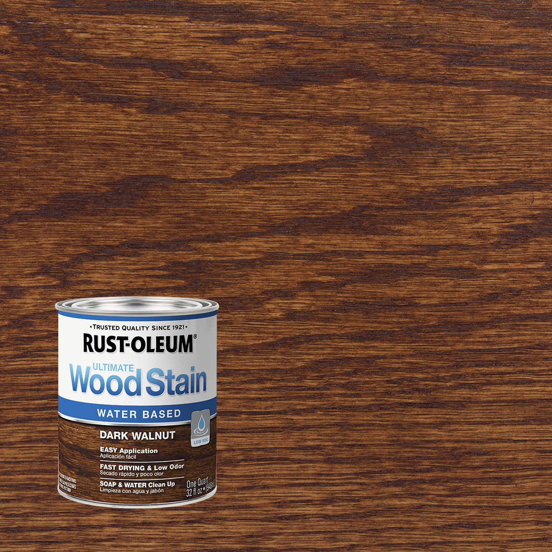 Dark Walnut, RustOleum Ultimate Wood Stain Satin, Half Pint