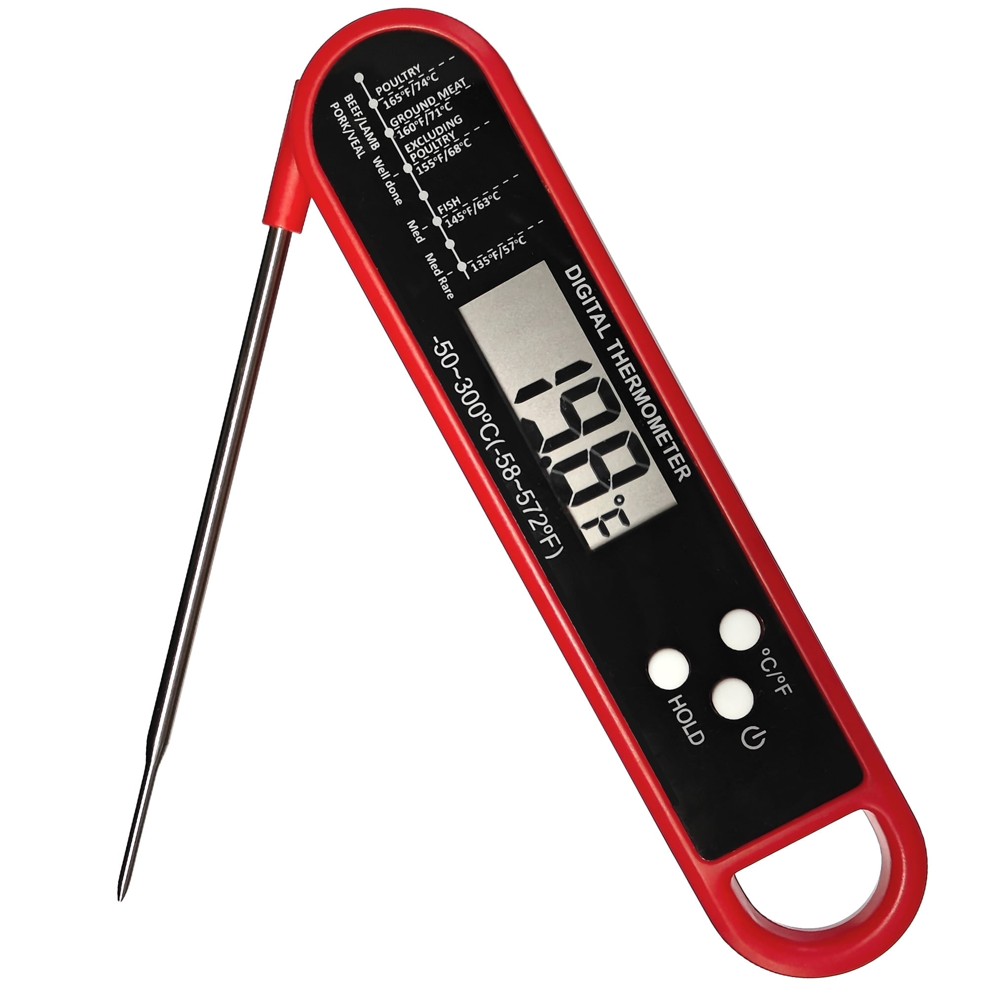 DAYBETTER Digital Meat Thermometer with Probe, Red photo 1