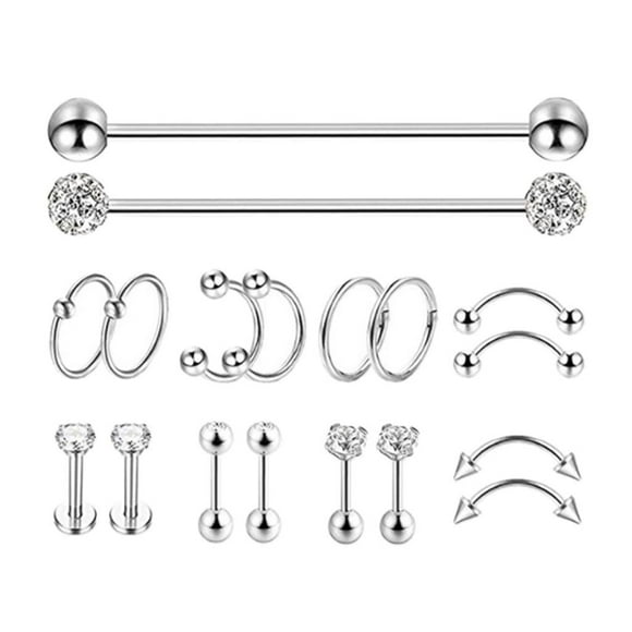 9 Pares De Piercings Para El Cuerpo, Kit De Joyería, Pendientes, Perno Prisionero Para Mujer, Grils
