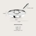 thumbnail image 2 of All-Clad 41106 Stainless Steel Tri-Ply Bonded Dishwasher Safe Fry Pan with Lid/Cookware, 10-Inch, Silver, 2 of 8