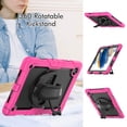 thumbnail image 4 of For Samsung Galaxy Tab A8 Case 10.5 inch, 360 Rotating Shockproof Cover with Stand, Screen Protector, Shoulder Strap (2022, SM-X200/X205/X207), Rose, 4 of 7