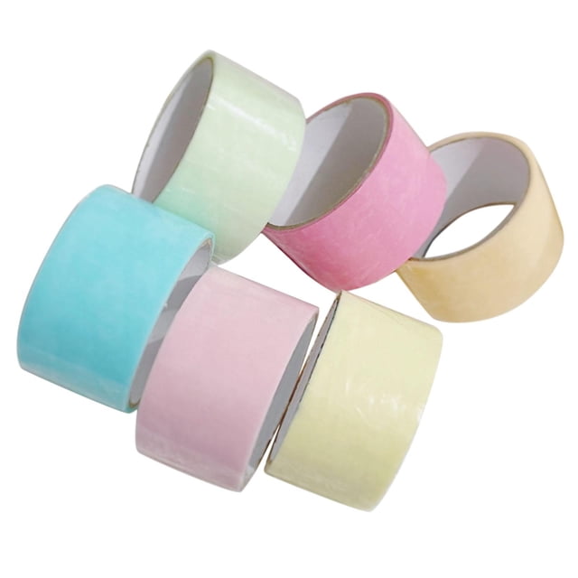 GUOOL 6 Pieces Sticky Ball Rolling Tape Educational Sensory Toy Colored Tapes Bulk for