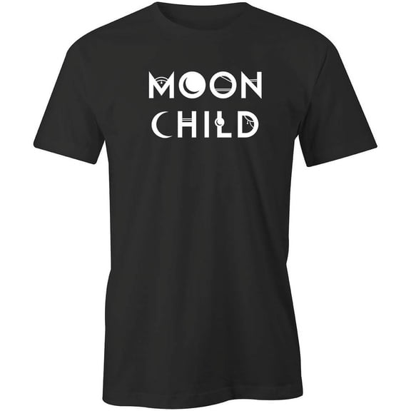 Moon Child T-Shirt | Cool Quote Black Tee Gift